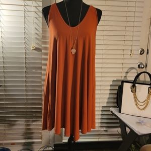 First Love Orange Tank Dress Size Large